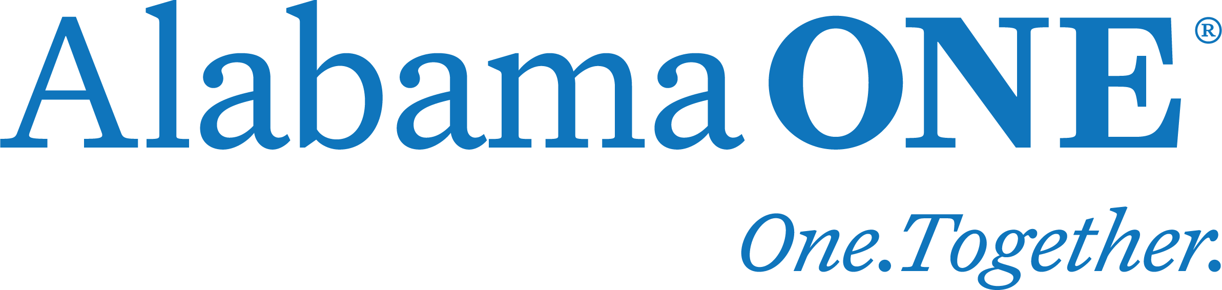Alabama ONE Logo R - Blue with Tagline